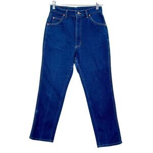 Vintage Lee Women's Straight Leg Jeans Wash High Rise 28" Waist Women's Size 14P